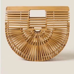 Bamboo wood wooden ark bag purse clutch w/ strap